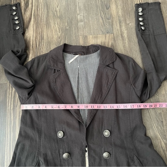 Free People Crochet Lace Bottom Size X-Small Feme Victoria Jacket Blazer - Picture 12 of 16